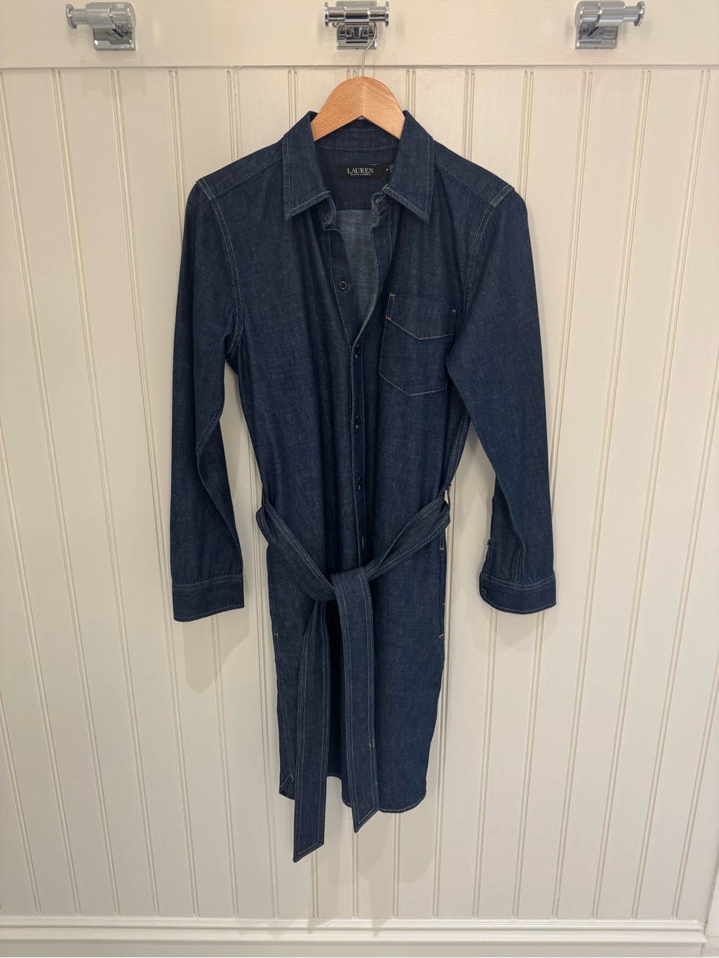 Polo By Ralph Lauren Dark Blue Denim Shirt Dress